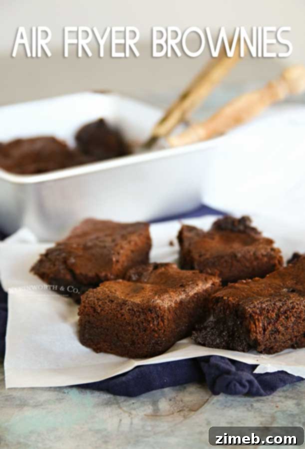 Fudgy Air Fryer Brownies 11 Air Fryer Brownies, perfect for an easy dessert