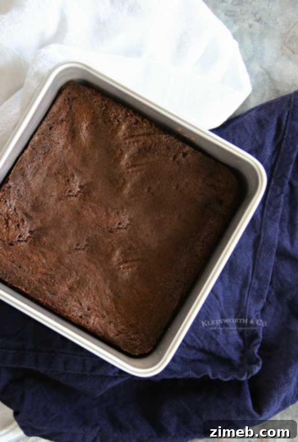 Fudgy Air Fryer Brownies 3 Close-up of chocolate fudge Air Fryer Brownies with a rich, glossy top
