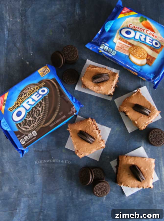 Decadent No-Bake Dark Chocolate OREO Brownie Bottom Cheesecake 3 No-Bake Dark Chocolate OREO Brownie Bottom Cheesecake Dessert recipe