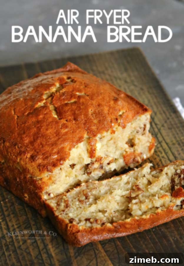 Effortless Air Fryer Banana Bread 10 Air Fryer Banana Bread, a delicious breakfast or snack option.
