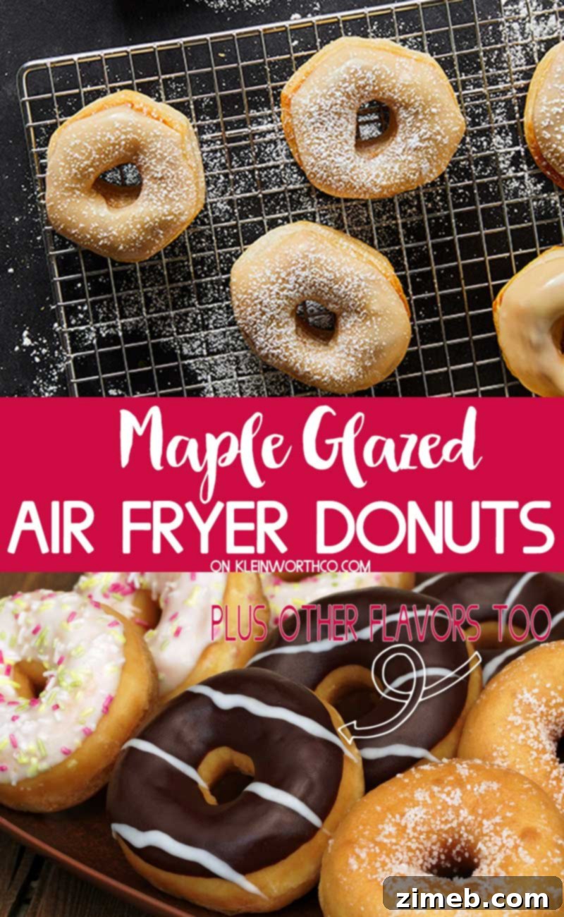 Easy Air Fryer Maple Glazed Donuts 2 Air Fryer Maple Glazed Donuts, a quick and easy homemade breakfast recipe perfect for weekends with less oil