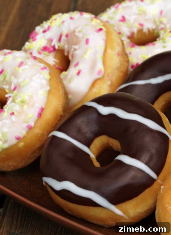 Easy Air Fryer Maple Glazed Donuts 6 Chocolate air fryer donuts with sprinkles, a fun twist on the classic