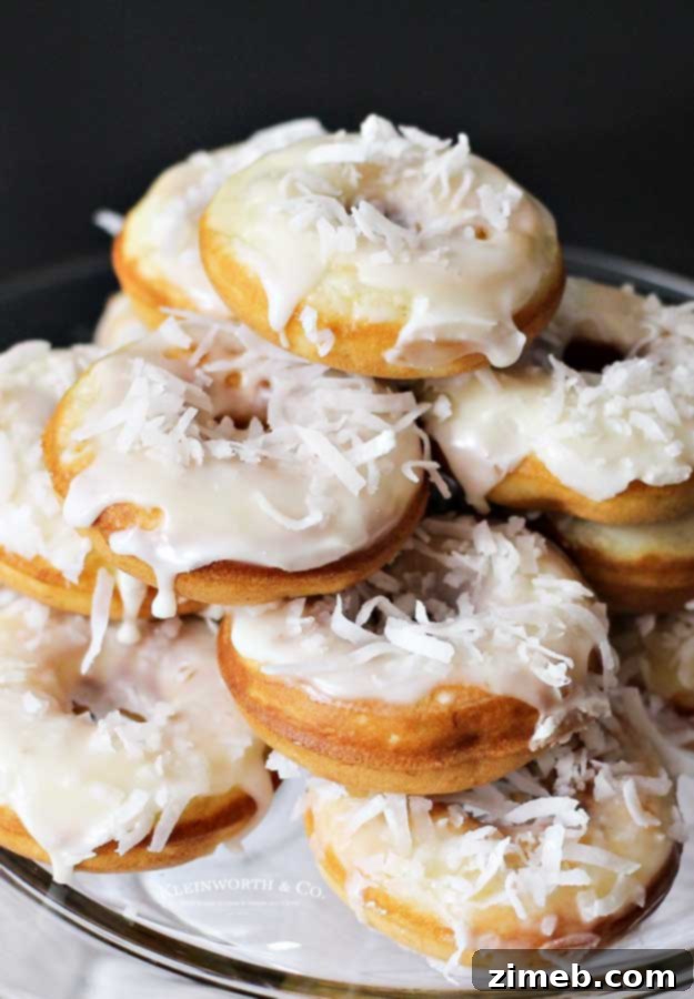 Tropical Banana Coconut Donuts 5 breakfast recipe Banana Coconut Donuts with sweet glaze