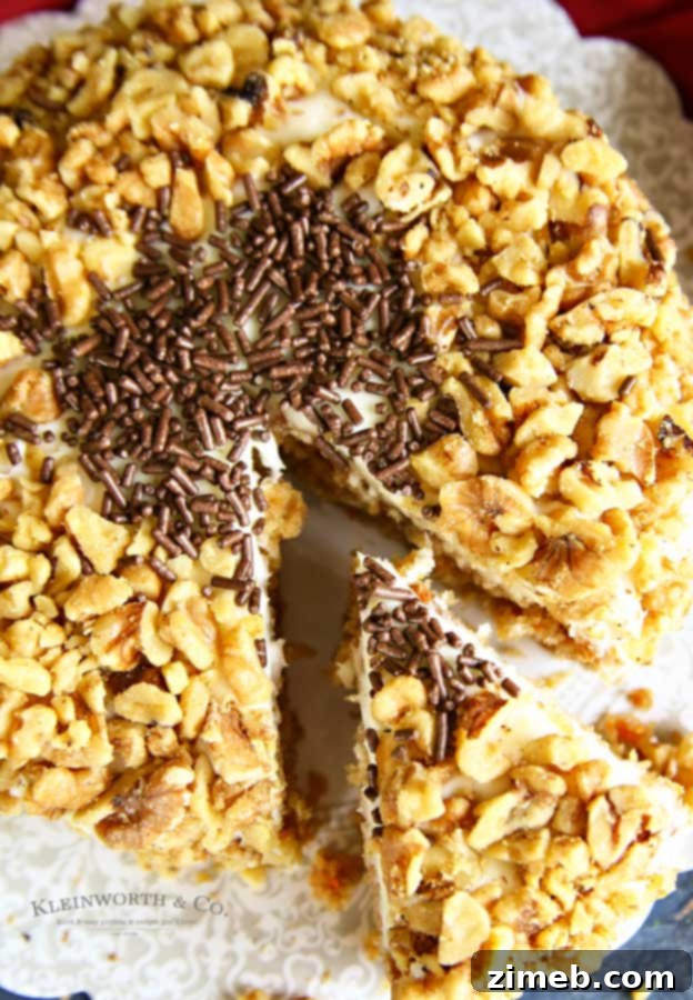 Close-up of the moist interior of a Slow Cooker Carrot Cake, ready for frosting.