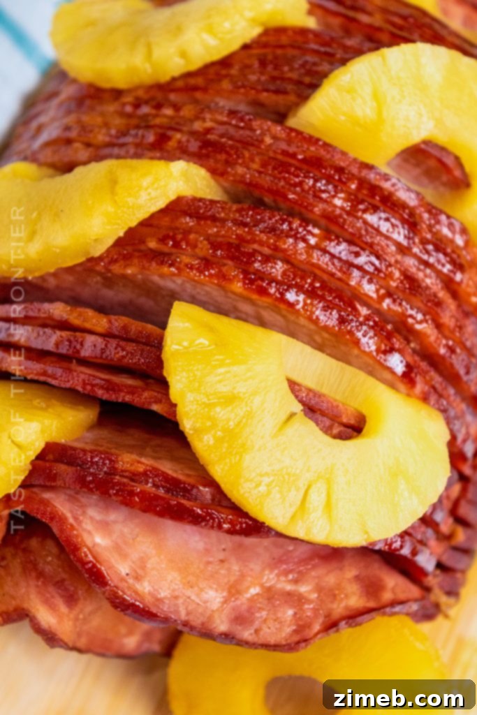 Recipe for Instant Pot Brown Sugar Ham, showcasing the glaze