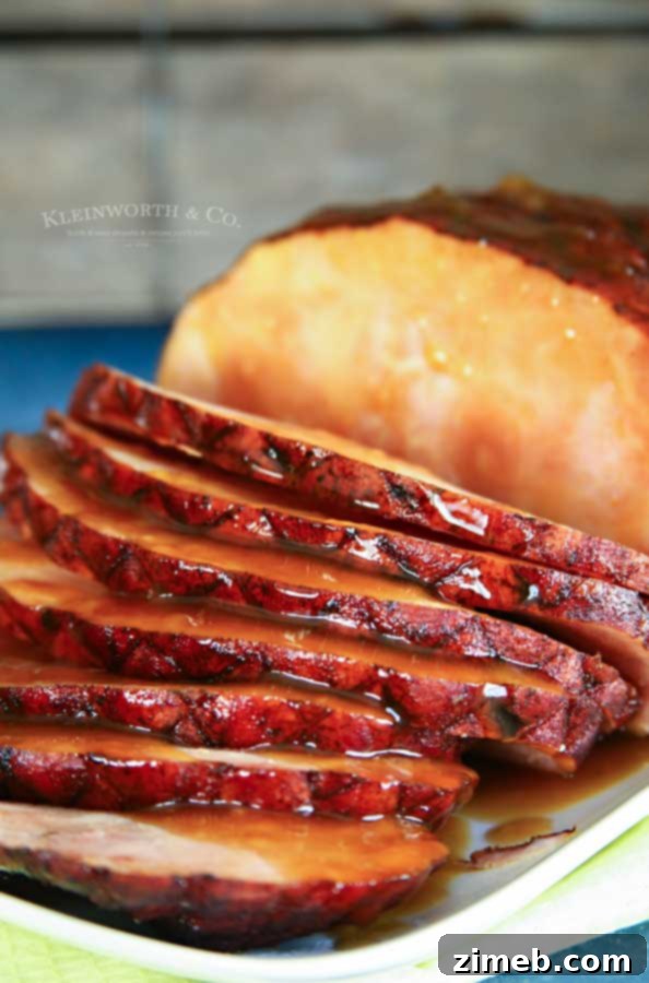 Instant Pot Pressure Cooker Brown Sugar Ham with vibrant glaze