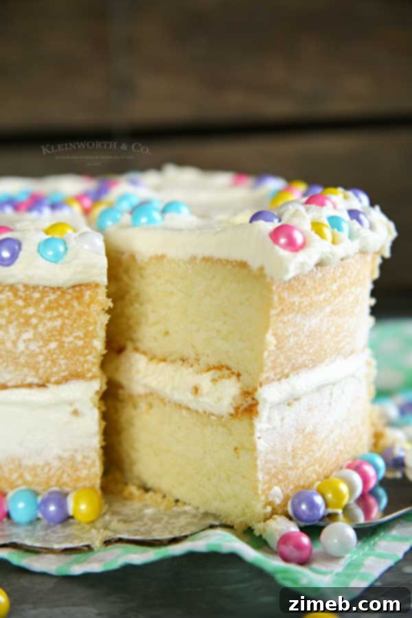 Classic White Cake Perfection 4 2 layer white cake recipe