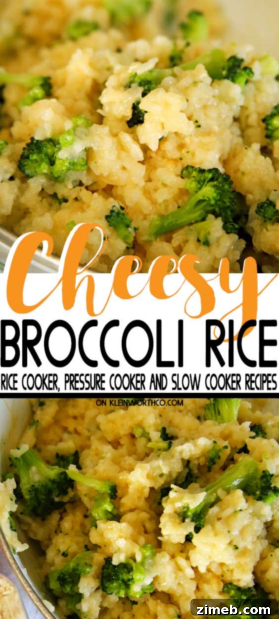 Cheesy Broccoli Rice is a favorite side dish recipe paired with almost any meal. Make this recipe in a rice cooker, slow cooker or pressure cooker.