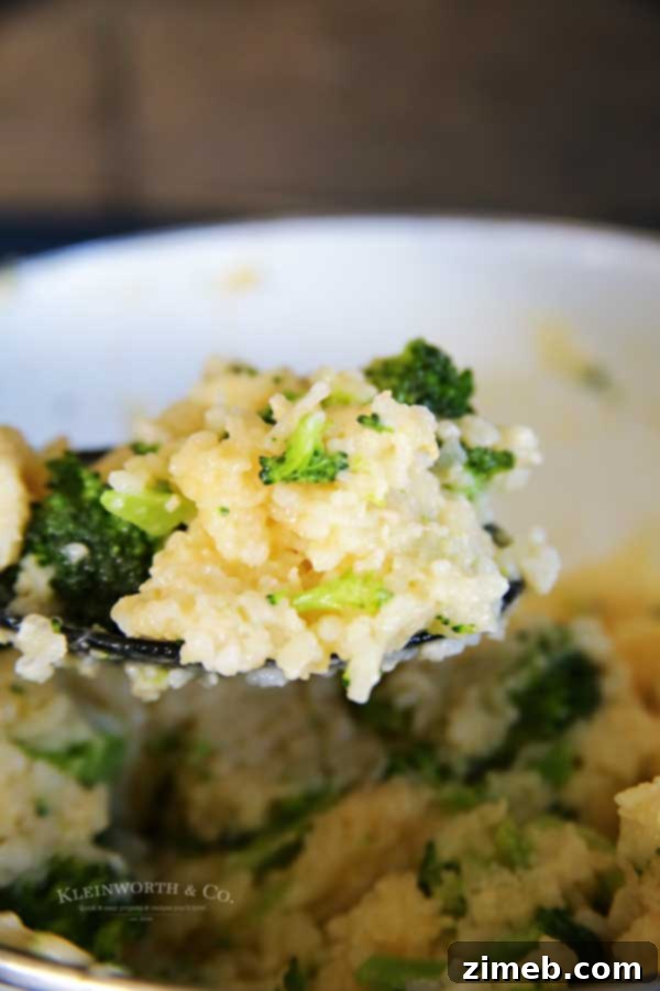 Cheesy Broccoli Rice in the pressure cooker