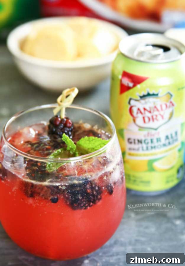 How to make Sparkling Blackberry Lemonade at home