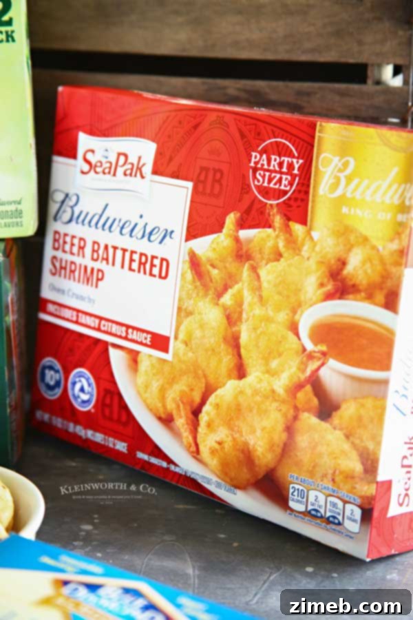 Beer battered shrimp, a great snack to pair with Sparkling Blackberry Lemonade