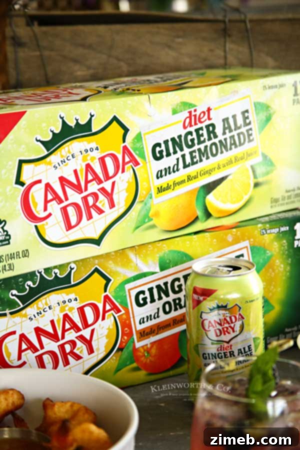 Canada Dry Ginger Ale with Lemonade for a sparkling blackberry drink