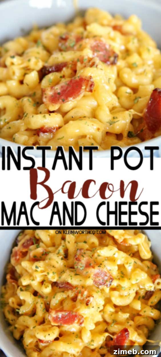Instant Pot Bacon Mac Bliss 2 Instant Pot Bacon Mac and Cheese - Quick & Easy Pressure Cooker Recipe