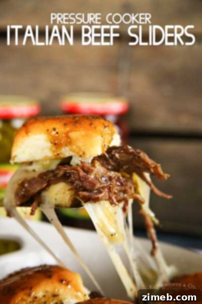 Pressure Cooker Italian Beef Sliders