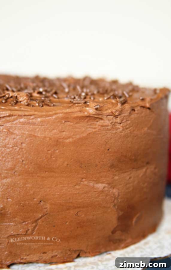Perfect Yellow Cake 5 Moist yellow cake with luscious chocolate frosting, a truly classic pairing.