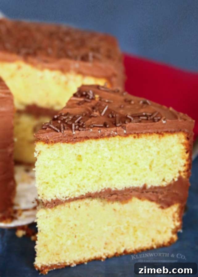Perfect Yellow Cake 6 Best Yellow Cake Recipe from scratch, showcasing its rich golden color and tender texture.