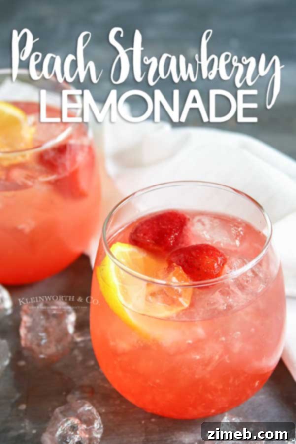Sun-Kissed Peach Strawberry Lemonade 17 Best Peach Strawberry Lemonade for summer