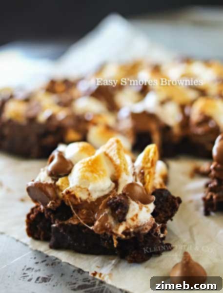 Simple Peach Cobbler 8 Easy S'mores Brownies- smores brownie recipe