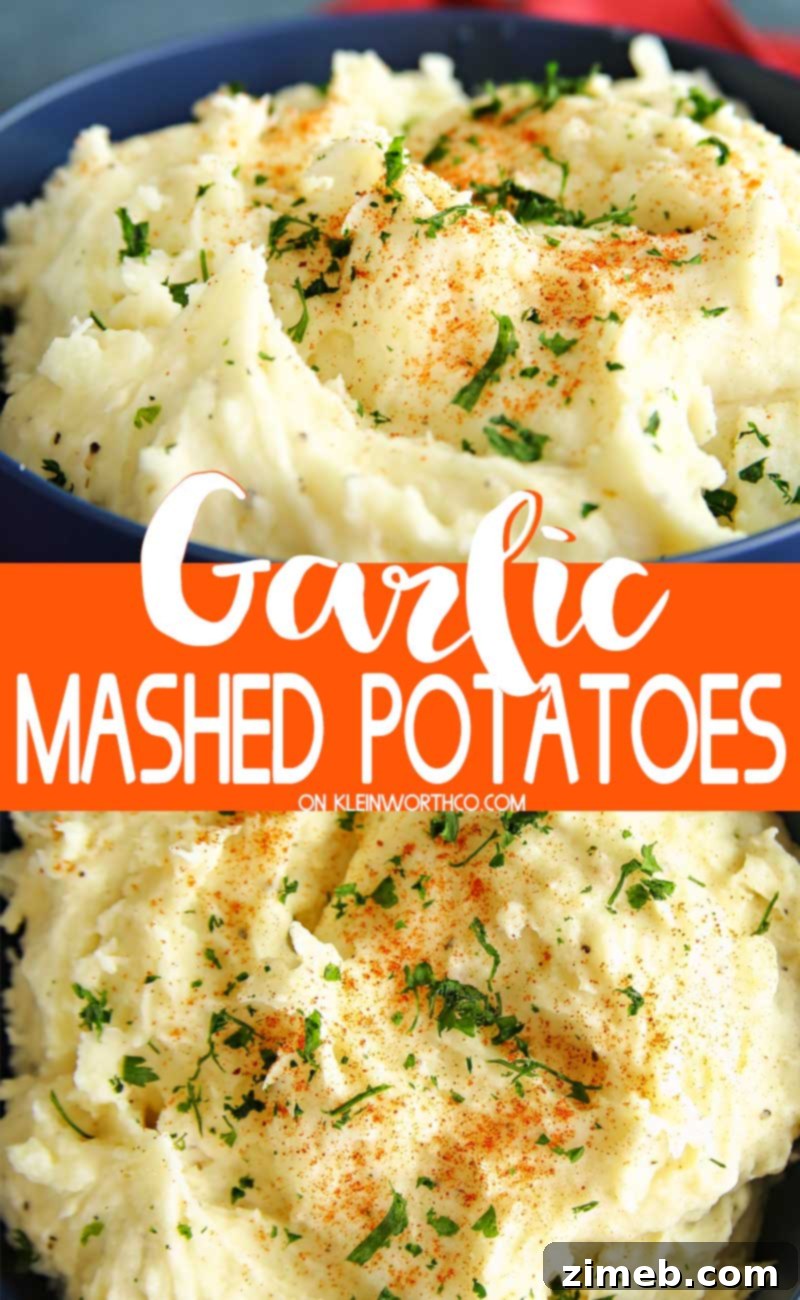 Garlicky Potato Perfection 2 Garlic Mashed Potatoes - the perfect side dish for any meal