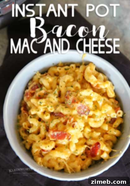 Garlicky Potato Perfection 11 Instant Pot Bacon Mac and Cheese, a hearty and flavorful side