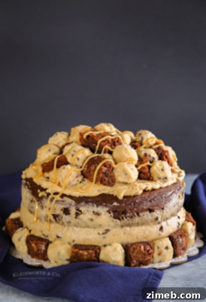 Simple Marbled Drip Glaze 11 Cookie Dough Frosting - Brownie Cookie Dough Freak Cake