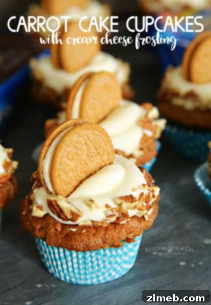 Simple Marbled Drip Glaze 9 Carrot Cake Cupcakes with Cream Cheese Frosting