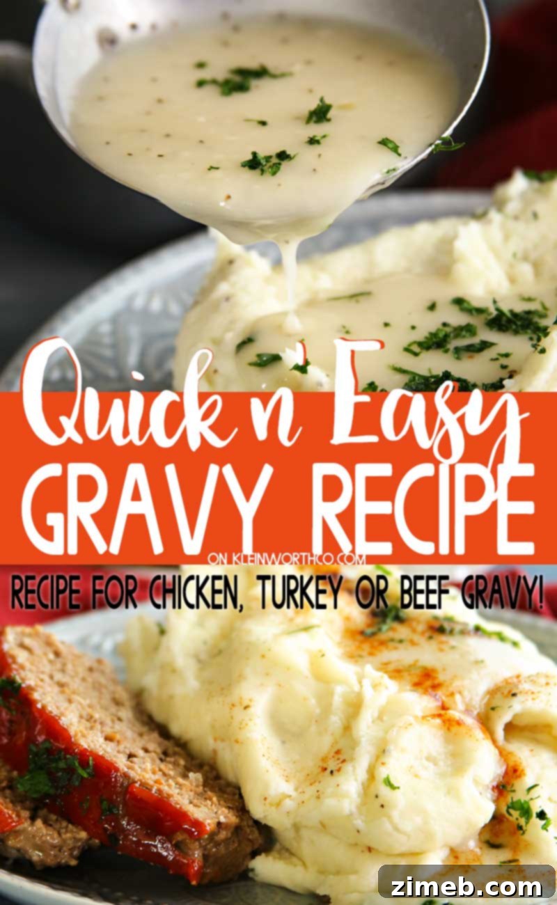 Easy Gravy Recipe - Perfect for chicken, turkey, or beef