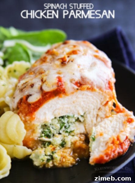 Spinach Stuffed Chicken Parmesan recipe