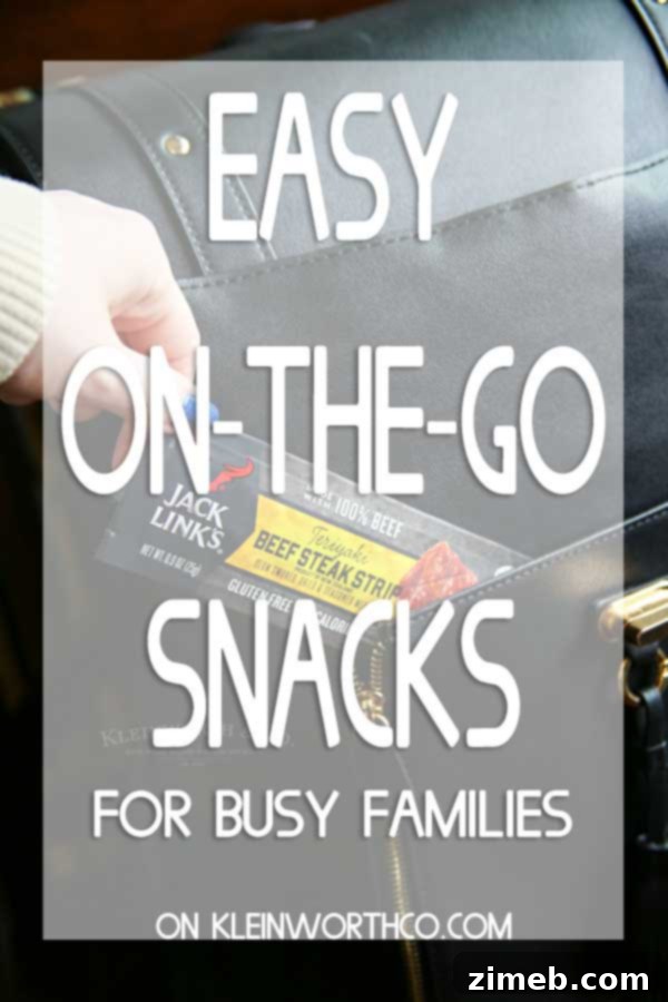 Easy on the go snacks for busy families