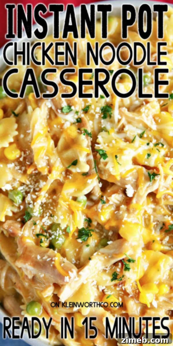 Ultimate Instant Pot Chicken Noodle Casserole 2 Instant Pot Chicken Noodle Casserole - a quick and easy dinner recipe perfect for busy weeknights.