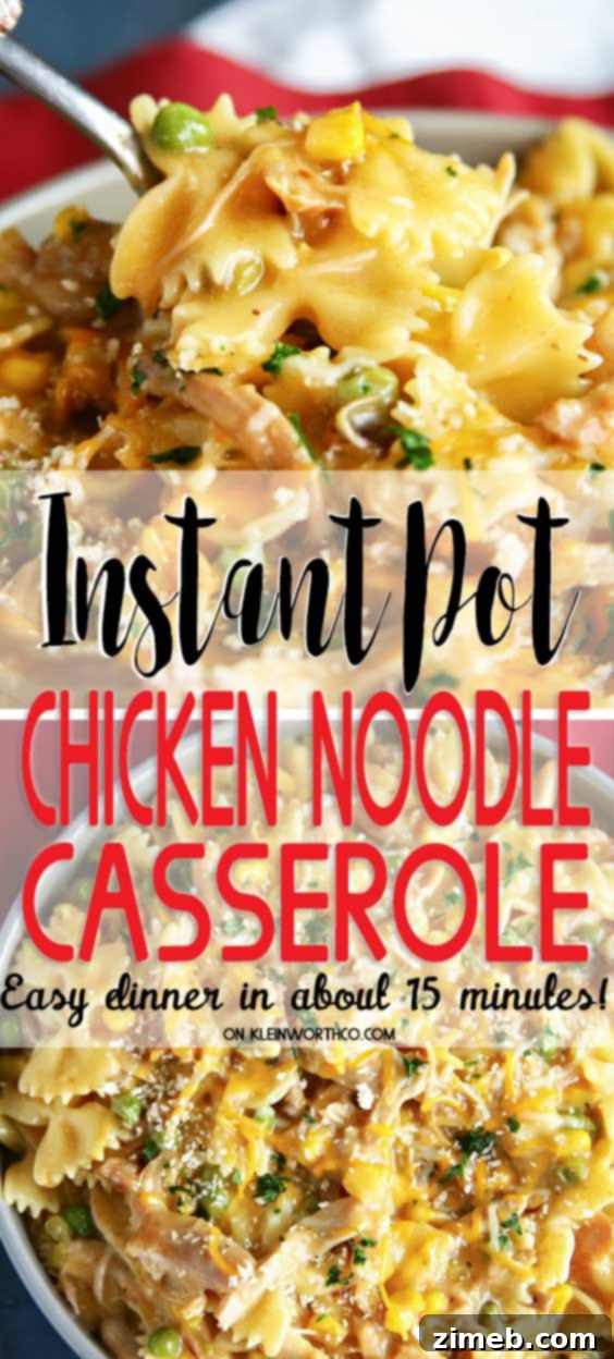 Ultimate Instant Pot Chicken Noodle Casserole 21 Instant Pot Chicken Noodle Casserole - a quick and easy dinner recipe perfect for busy weeknights.