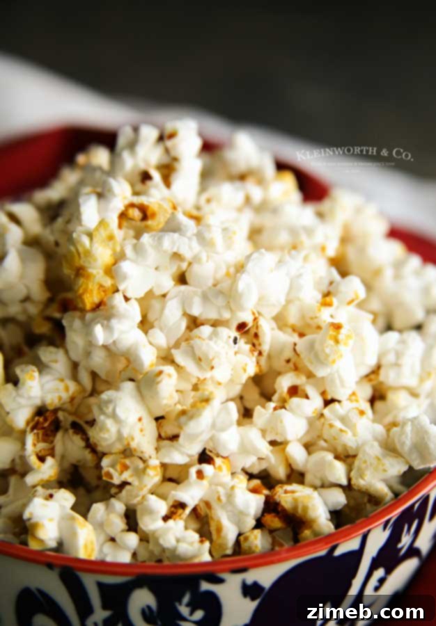 Stovetop Sweet & Salty Popcorn 3 Close-up of freshly popped homemade kettle corn