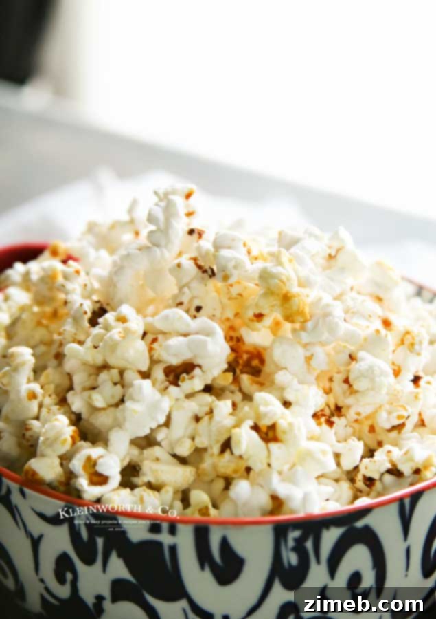 Stovetop Sweet & Salty Popcorn 6 Perfectly popped microwave homemade kettle corn ready to eat