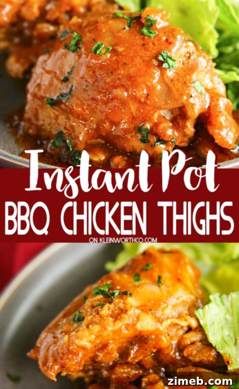 Sticky Instant Pot BBQ Chicken Thighs 2 Instant Pot BBQ Chicken Thighs