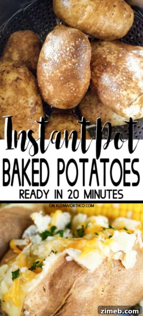 Fluffy Instant Pot Baked Potatoes 2 Effortless Instant Pot Baked Potatoes recipe for a perfect side dish