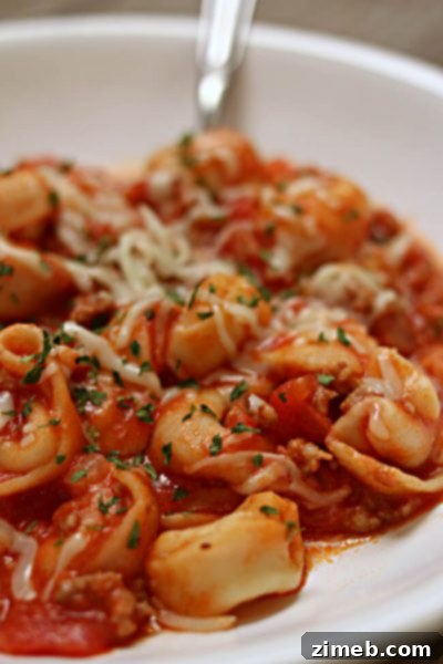 Effortless Instant Pot Meals 32 Amazing Instant Pot Italian Sausage Tortellini in Creamy Tomato Sauce