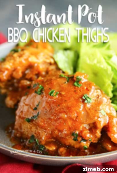 Effortless Instant Pot Meals 8 Instant Pot BBQ Chicken Thighs, tender and flavorful