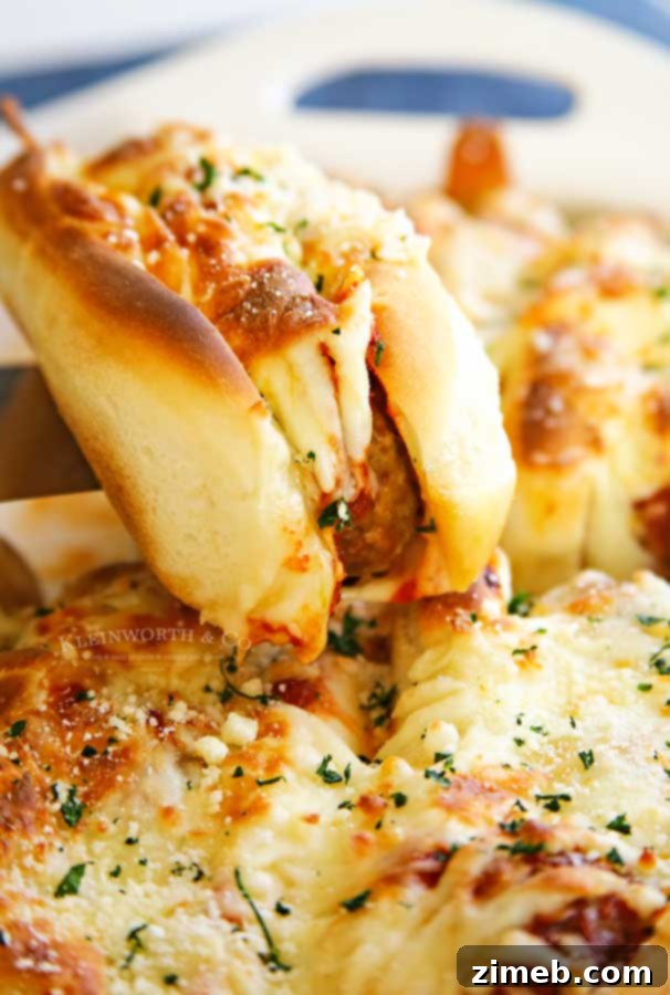Meatball Sub Melts 5 Party food - Meatball Sandwiches