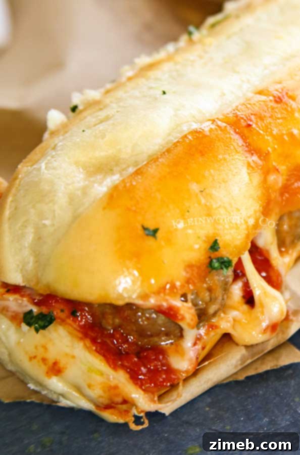Meatball Sub Melts 8 Easy game day food - Oven Baked Meatball Sandwiches