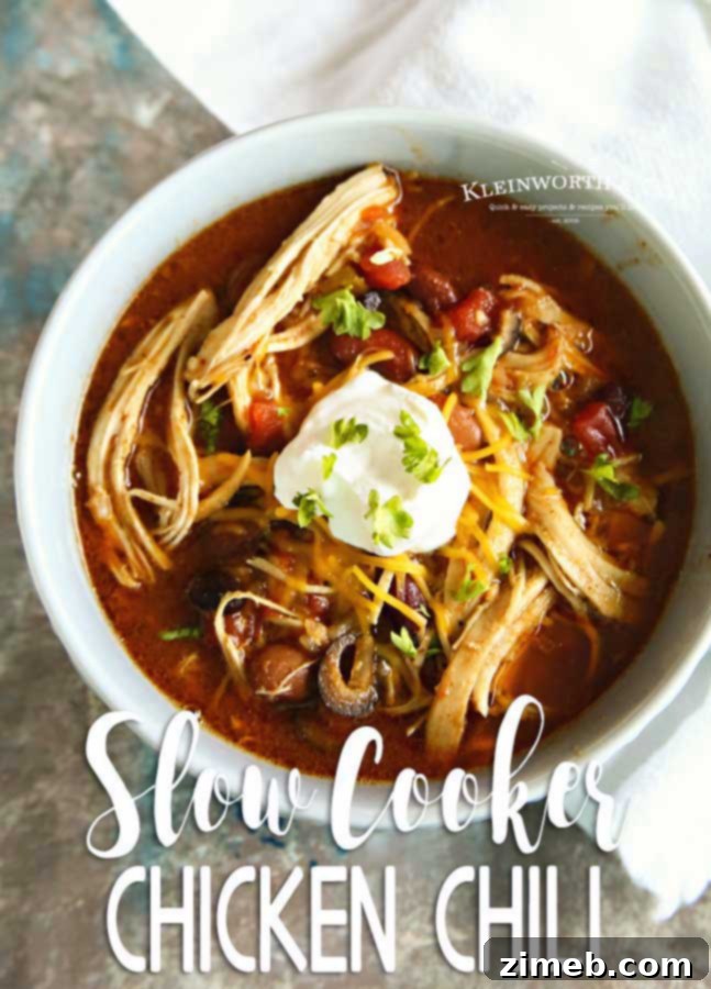 Hearty Instant Pot Chicken Chili 7 Slow Cooker Chicken Chili - for a rich, slow-simmered flavor