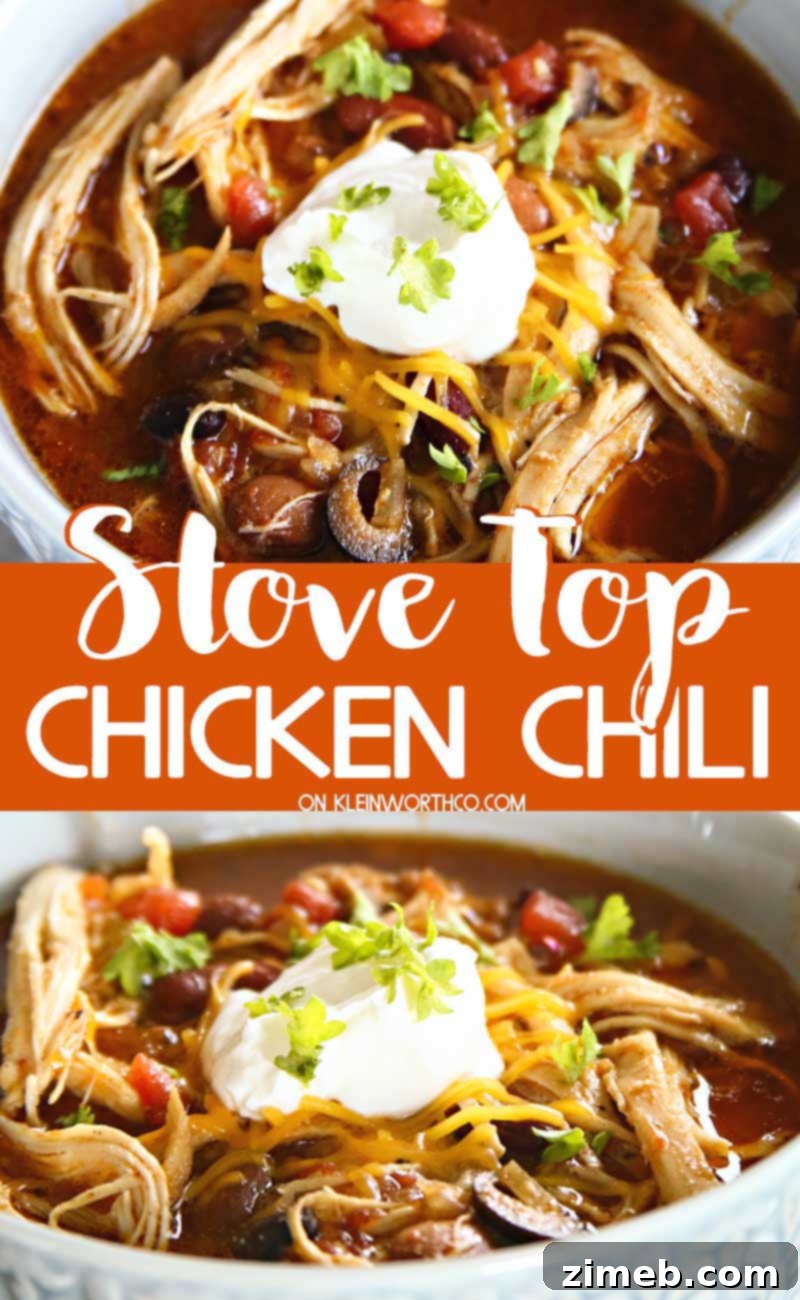 Hearty Instant Pot Chicken Chili 8 Stove Top Chicken Chili - classic comfort for any kitchen