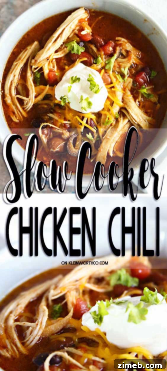 Hearty Instant Pot Chicken Chili 9 Slow Cooker Chicken Chili - perfect for a cozy, comforting dinner