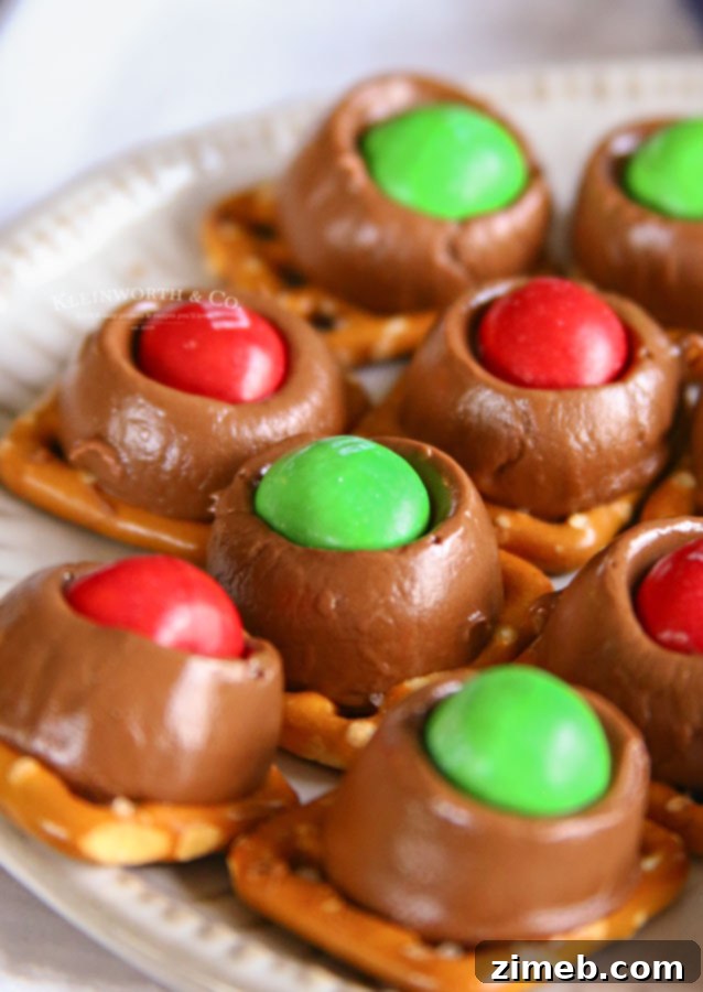 Gooey Rolo Pretzel Delights 11 Easy Holiday Rolo Pretzels - a delightful snack for all ages
