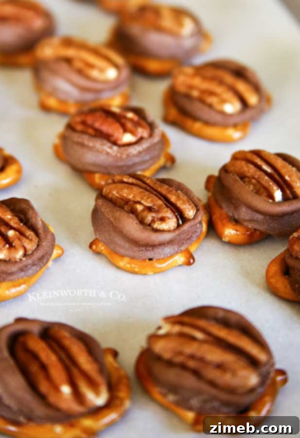 Gooey Rolo Pretzel Delights 4 Best caramel chocolate candy - Rolo Pretzel Turtles, a crowd-pleaser