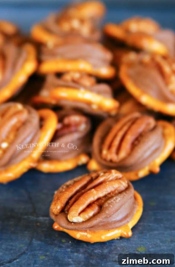 Gooey Rolo Pretzel Delights 6 Rolo Pretzel Turtles recipe - Quick and easy dessert idea