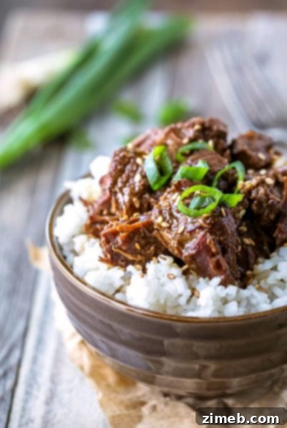 Tender Instant Pot Korean Beef – Sweet and savory Korean beef, incredibly tender and perfect with rice and steamed vegetables.