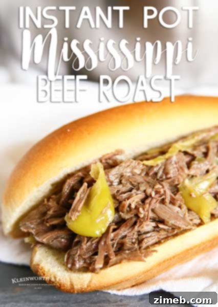 Instant Pot Mississippi Beef Roast – A classic Southern roast recipe, slow-cooked to perfection with minimal ingredients in the Instant Pot.