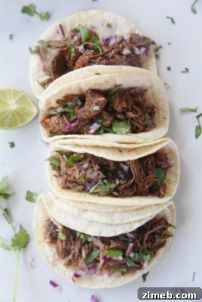 Mexican Shredded Beef – Instant Pot – Perfectly seasoned shredded beef, ideal for tacos, burritos, or enchiladas, cooked quickly in your pressure cooker.