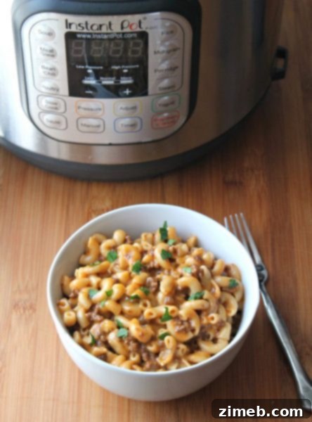 Easy Instant Pot Cheeseburger Mac Homemade Hamburger Helper – A homemade version of the classic, combining cheeseburger flavors with mac and cheese in one pot.