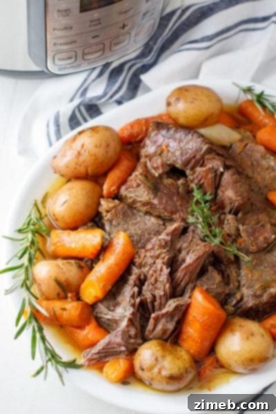 Best Instant Pot Chuck Roast Recipe – A classic, tender pot roast with vegetables, cooked quickly and perfectly in the Instant Pot.